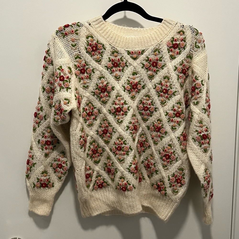 Floral Knit Sweater